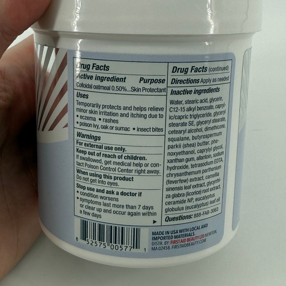 First Aid Beauty Ultra Repair Cream Jar 14 oz (396.8 g) Oatmeal Sealed Exp 09/26 - Picture 3 of 6